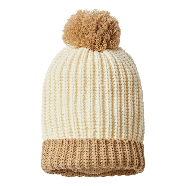 Richardson Chunky Cable with Cuff & Pom Beanie