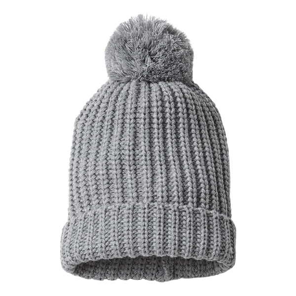 Richardson Chunky Cable with Cuff & Pom Beanie