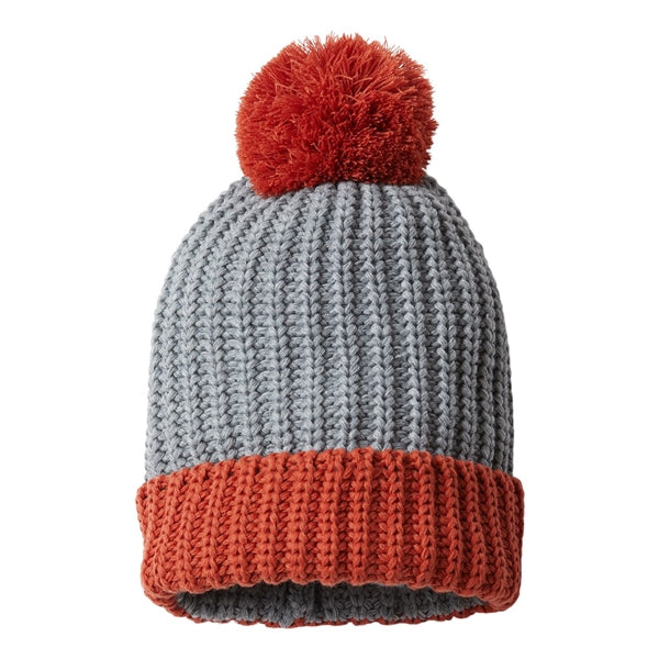 Richardson Chunky Cable with Cuff & Pom Beanie