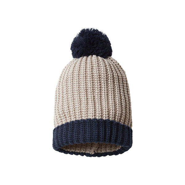 Richardson Chunky Cable with Cuff & Pom Beanie