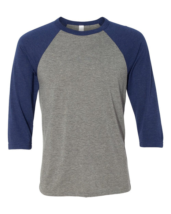 BELLA + CANVAS Three-Quarter Sleeve Baseball Tee