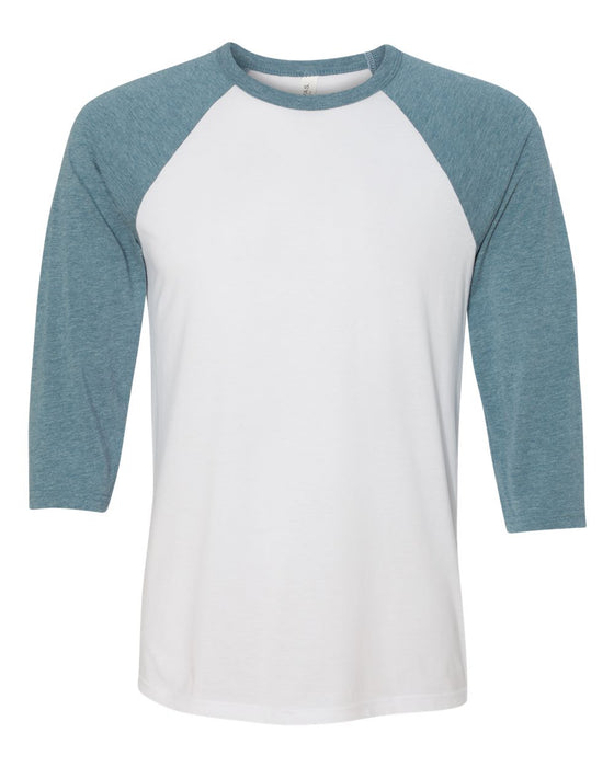 BELLA + CANVAS Three-Quarter Sleeve Baseball Tee