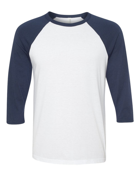 BELLA + CANVAS Three-Quarter Sleeve Baseball Tee