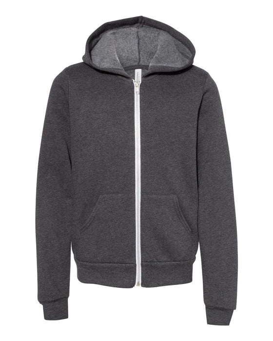 BELLA + CANVAS Youth Sponge Fleece Full-Zip Hoodie