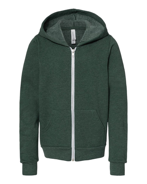 BELLA + CANVAS Youth Sponge Fleece Full-Zip Hoodie