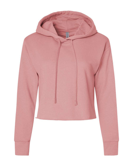 Next Level Women's Laguna Sueded Raw Edge Crop Hoodie