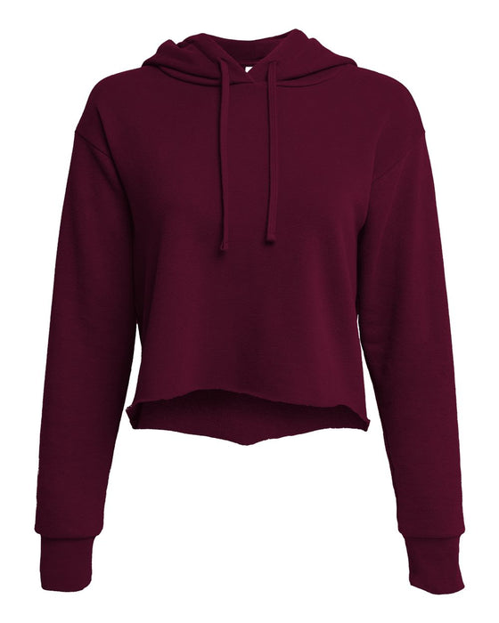 Next Level Women's Laguna Sueded Raw Edge Crop Hoodie
