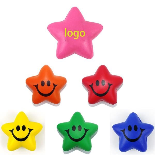 Colorful Smiley Star Stress Ball