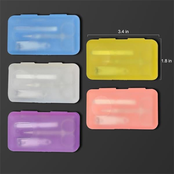 4 Piece Manicure Set With Color Case