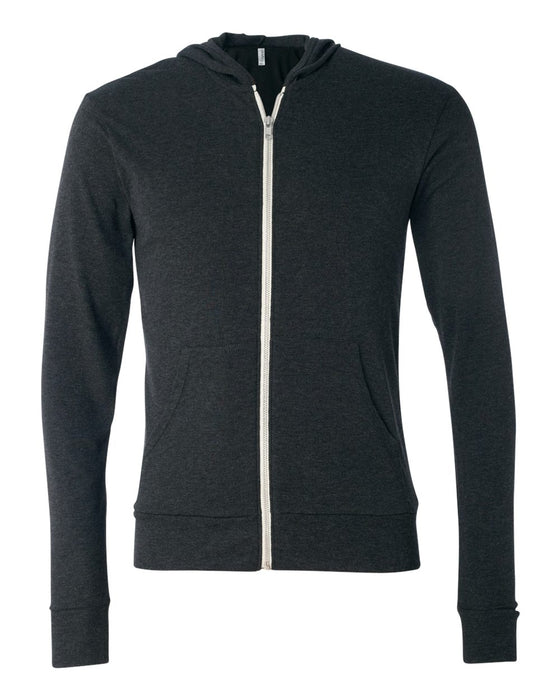 Bella+Canvas® Unisex TriBlend Lightweight Full-Zip Hoodie