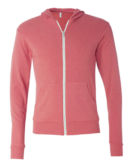 Bella+Canvas® Unisex TriBlend Lightweight Full-Zip Hoodie