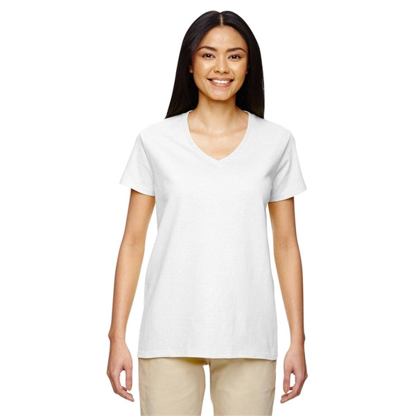 Ladies' Heavy Cotton V-Neck T-Shirt