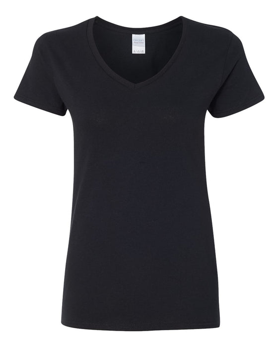 Ladies' Heavy Cotton V-Neck T-Shirt