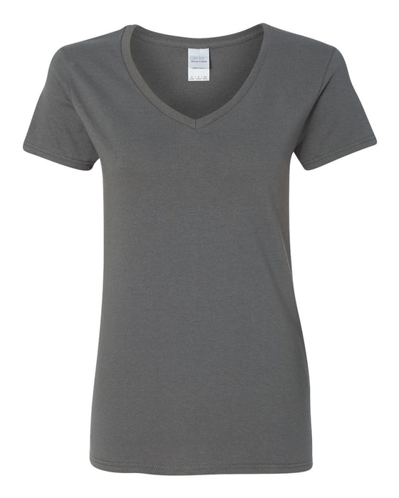 Ladies' Heavy Cotton V-Neck T-Shirt