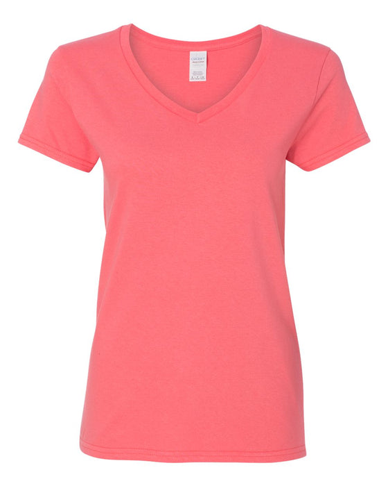 Ladies' Heavy Cotton V-Neck T-Shirt