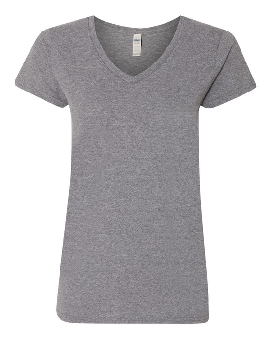 Ladies' Heavy Cotton V-Neck T-Shirt