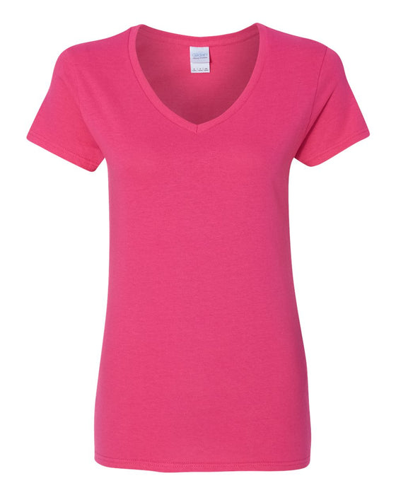 Ladies' Heavy Cotton V-Neck T-Shirt