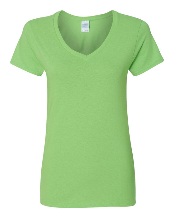 Ladies' Heavy Cotton V-Neck T-Shirt