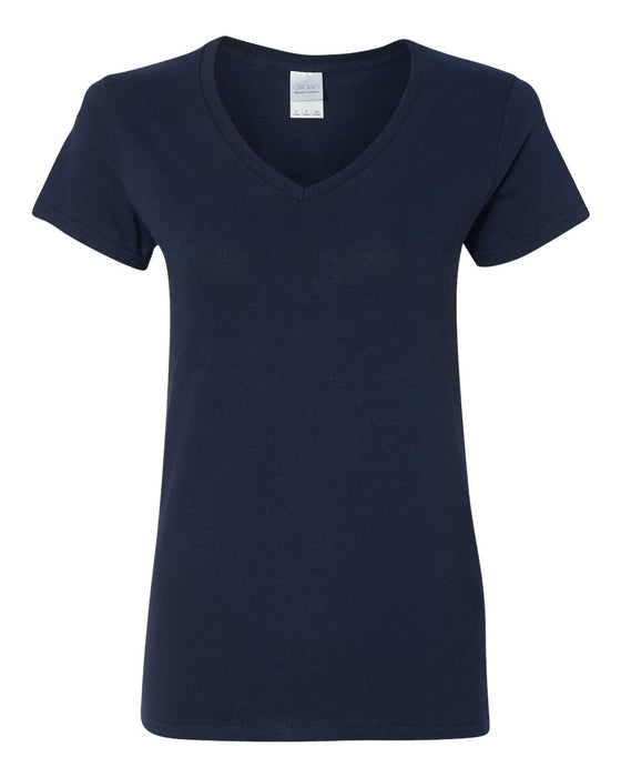 Ladies' Heavy Cotton V-Neck T-Shirt