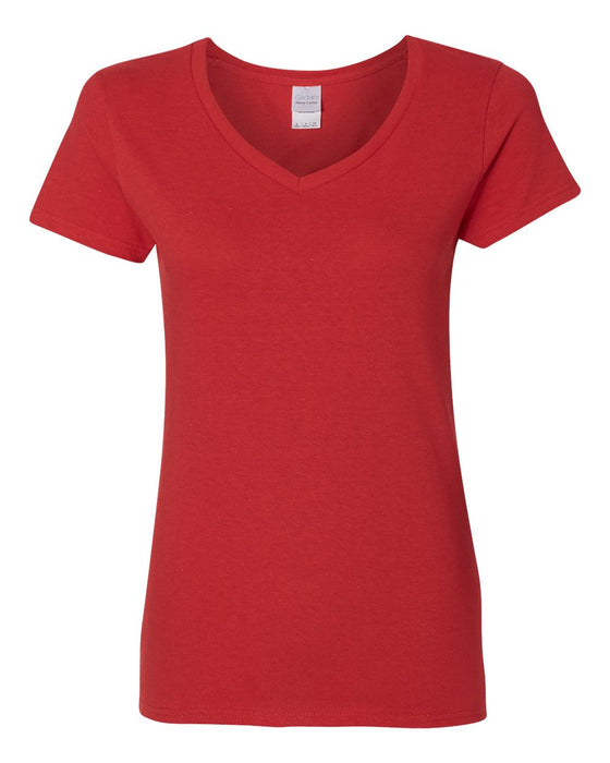 Ladies' Heavy Cotton V-Neck T-Shirt