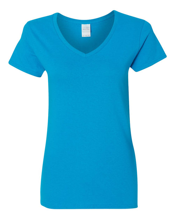 Ladies' Heavy Cotton V-Neck T-Shirt