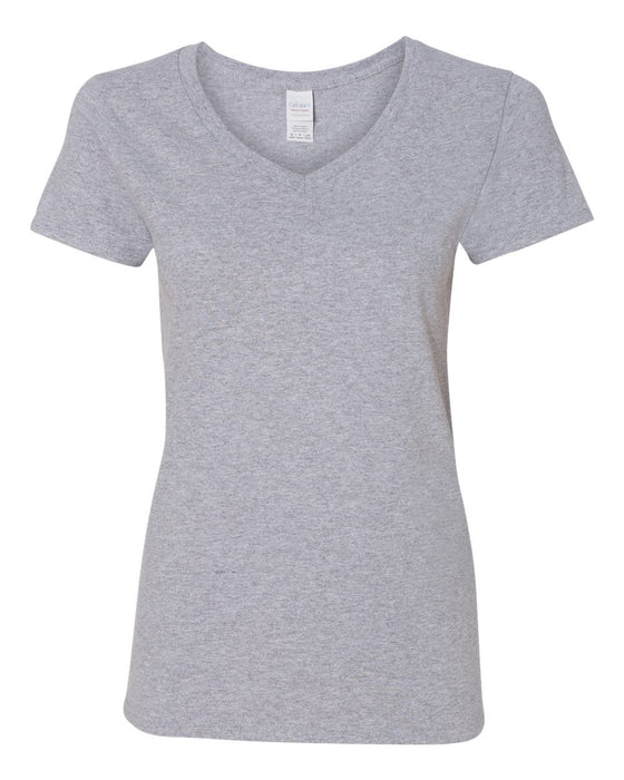 Ladies' Heavy Cotton V-Neck T-Shirt