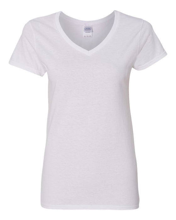 Ladies' Heavy Cotton V-Neck T-Shirt