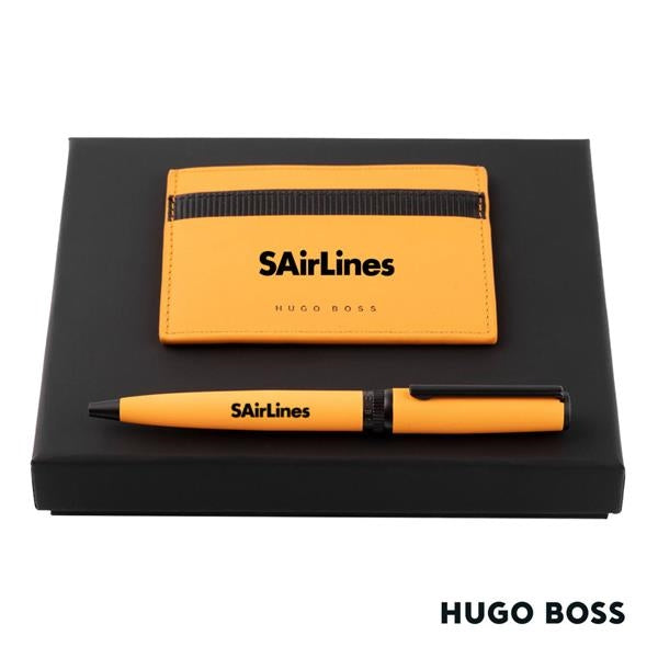 Hugo Boss® Matrix Card Holder/Gear Matrix Ballpoint Pen