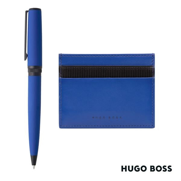 Hugo Boss® Matrix Card Holder/Gear Matrix Ballpoint Pen