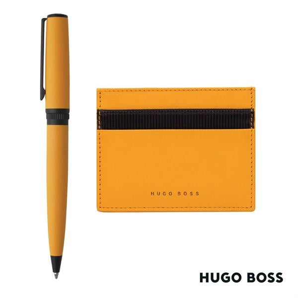 Hugo Boss® Matrix Card Holder/Gear Matrix Ballpoint Pen