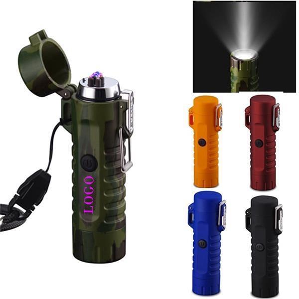 Camping Flashlight with Windproof Arc Lighter