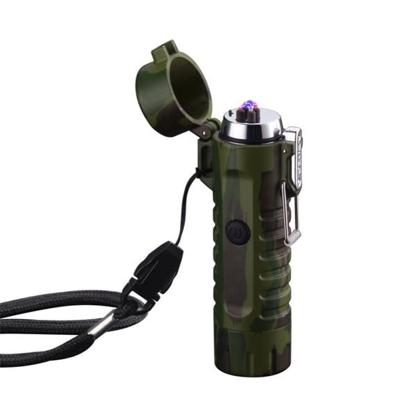 Camping Flashlight with Windproof Arc Lighter