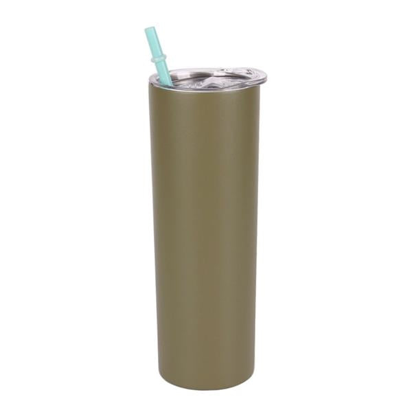 20 oz Stainless Steel Tumbler With Straw