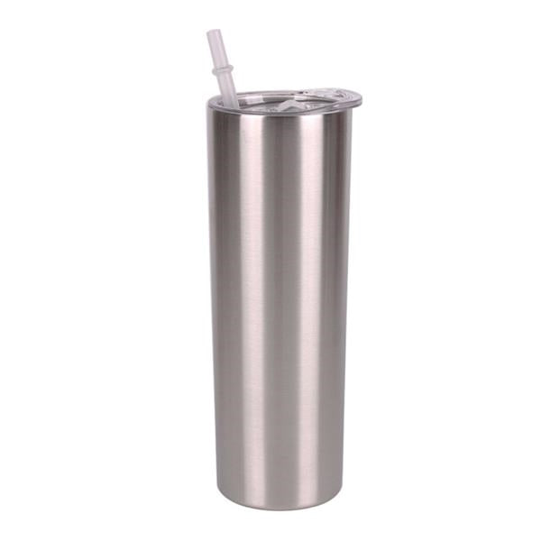 20 oz Stainless Steel Tumbler With Straw