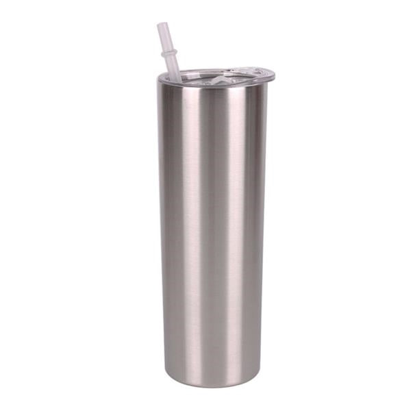 Stainless Steel Tumbler With Straw - 20oz