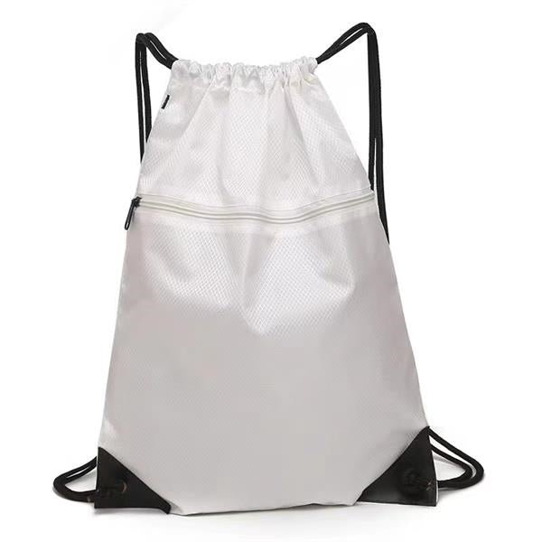 Copy of Nylon Drawstring Backpack w/ Zipper Pocket