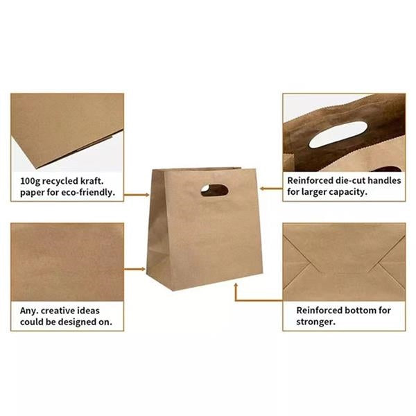 Die Cut Kraft Paper Bags