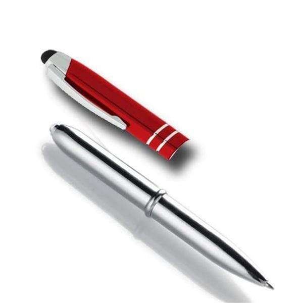 3-in-1 Metal Pen with Stylus and LED Flashlight