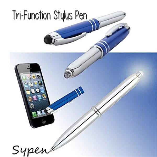 3-in-1 Metal Pen with Stylus and LED Flashlight