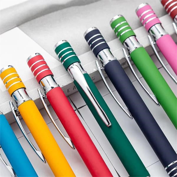 Comfort-Grip Ballpoint Pen with Stylus