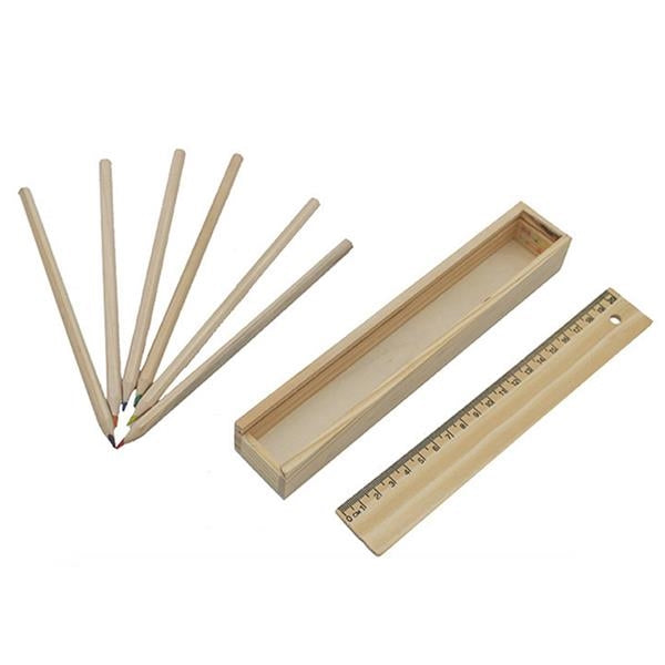 Wooden Colored Pencil Set