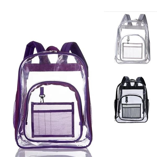 Transparent Backpack w/ Reinforced Strap