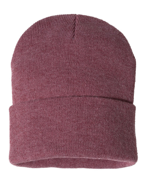 Sportsman Solid 12in Cuffed Beanie