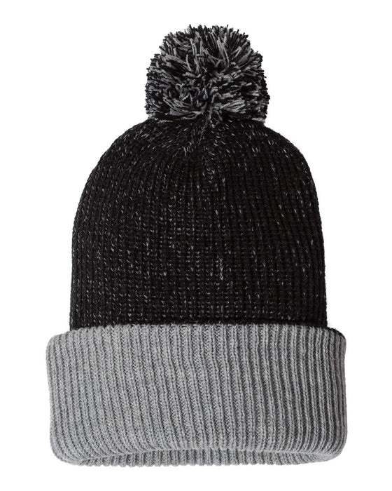 Sportsman 12in Knit Speckled Pom-Pom Beanie