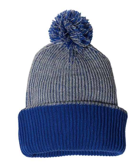 Sportsman 12in Knit Speckled Pom-Pom Beanie