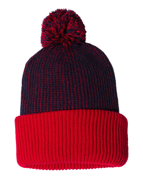 Sportsman 12in Knit Speckled Pom-Pom Beanie