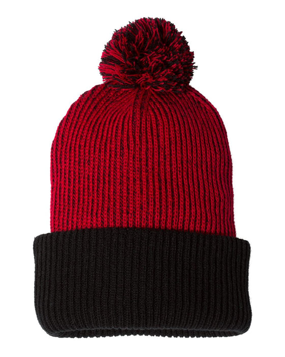 Sportsman 12in Knit Speckled Pom-Pom Beanie