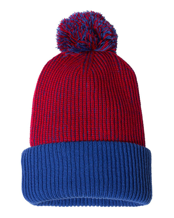 Sportsman 12in Knit Speckled Pom-Pom Beanie