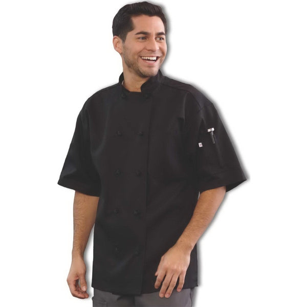 Short Sleeved French Knot Chef Coat