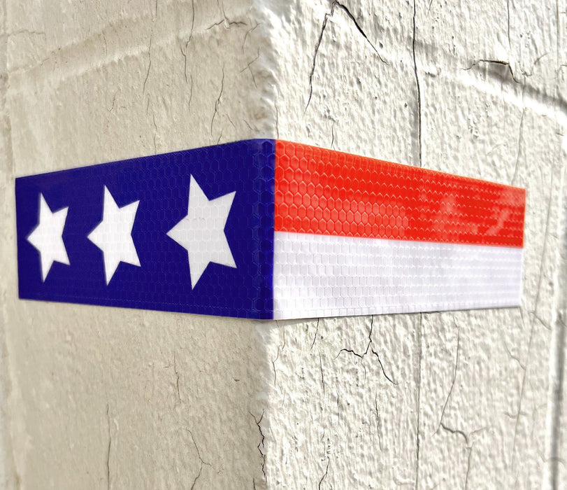 Safety Marker Peel & Stick Highly Reflective Strips Stars and Stripes 3 Pack